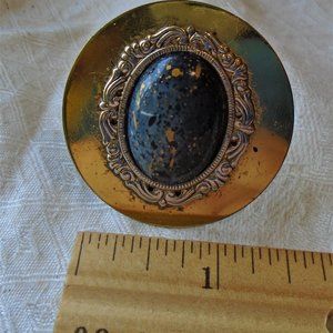 Signed Shirley two tone vintage scarf clip